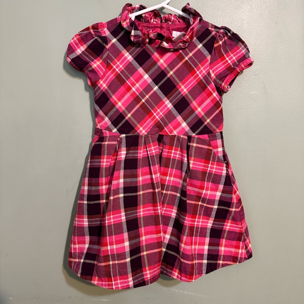 Janie and Jack Pink and Red Plaid Dress